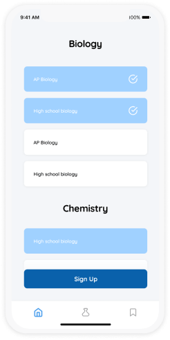 subject selection page