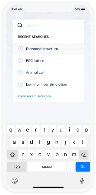 list of recent search results