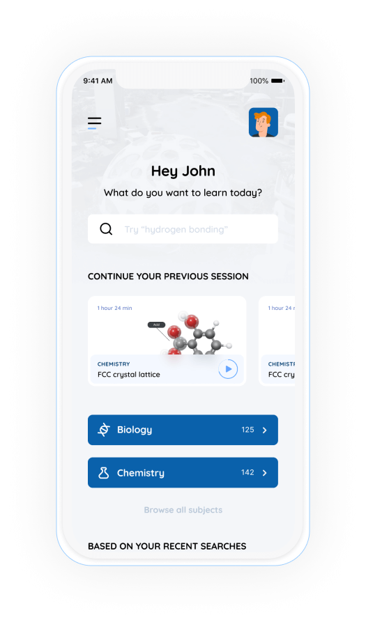 welcome page for education app