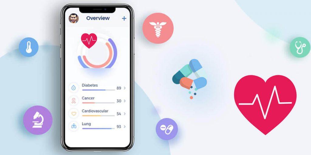 smartphone with women health tracking app