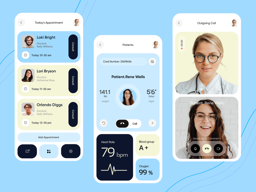 medical app ui design