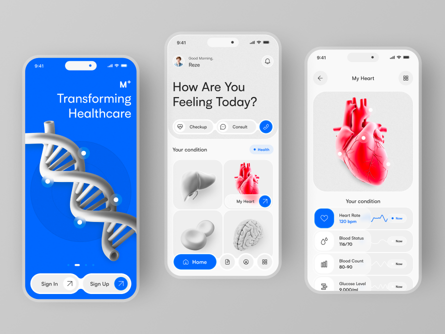 user interface design for healthcare applications